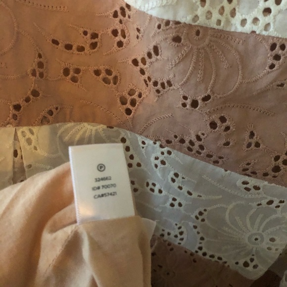 Loft | Pink and Lace Striped Dress - Picture 6 of 6